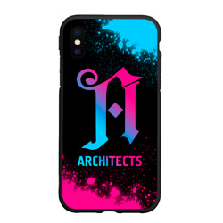 Чехол для iPhone XS Max матовый Architects - neon gradient