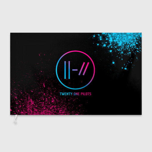 Флаг 3D Twenty One Pilots - neon gradient - фото 3