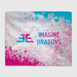 Плед 3D Imagine Dragons neon gradient style по-горизонтали