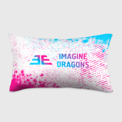 Подушка 3D антистресс Imagine Dragons neon gradient style по-горизонтали