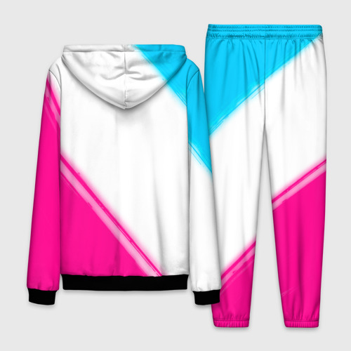 Мужской костюм 3D Ramones neon gradient style вертикально, цвет черный - фото 2