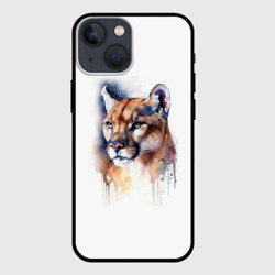 Чехол для iPhone 13 mini Дикий зверь пума голова