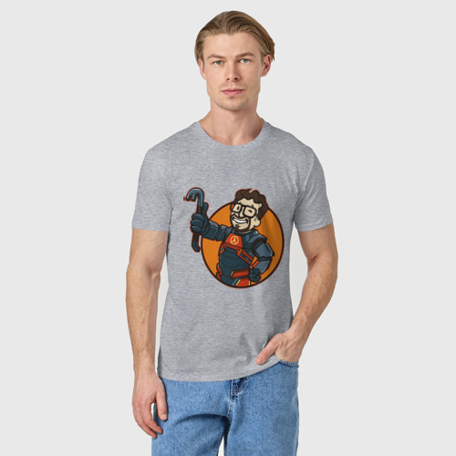 Мужская футболка хлопок Vault freeman, цвет меланж - фото 3