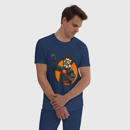 Мужская пижама хлопок с принтом Vault freeman, фото на моделе #1