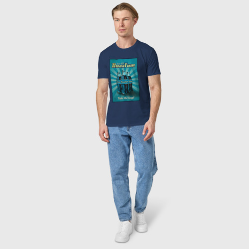 Мужская футболка хлопок Nuka cola - quantum , цвет темно-синий - фото 5
