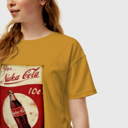 Женская футболка хлопок Oversize Nuka cola price  - фото 2