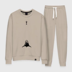 Женский костюм хлопок Водолаз и акула