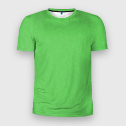 Мужская футболка 3D Slim Текстура однотонный светло-зелёный