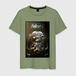 Мужская футболка хлопок Fallout armour poster  