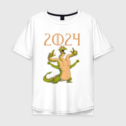 Мужская футболка хлопок Oversize Дракон Горыныч 2024