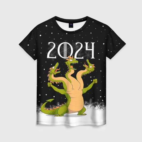 Женская футболка 3D Горыныч 2024, цвет 3D печать