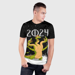 Мужская футболка 3D Slim Горыныч 2024 - фото 2