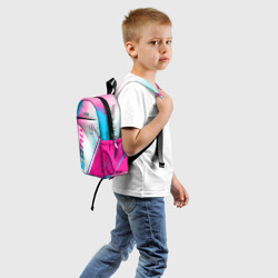 Детский рюкзак 3D Saab neon gradient style вертикально - фото 2