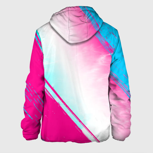 Мужская куртка 3D Saab neon gradient style вертикально, цвет 3D печать - фото 2