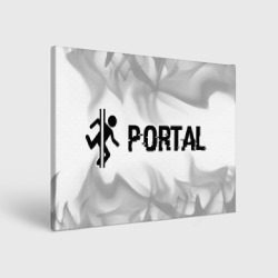 Холст прямоугольный Portal glitch на светлом фоне по-горизонтали