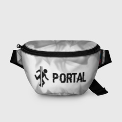 Portal glitch на светлом фоне по-горизонтали – Поясная сумка 3D с принтом купить