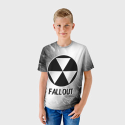 Детская футболка 3D Fallout glitch на светлом фоне - фото 2