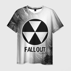 Мужская футболка 3D Fallout glitch на светлом фоне