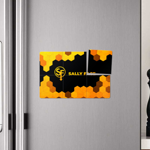 Магнитный плакат 3Х2 Sally Face - gold gradient по-горизонтали - фото 4