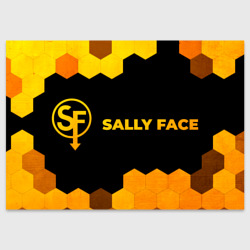 Поздравительная открытка Sally Face - gold gradient по-горизонтали