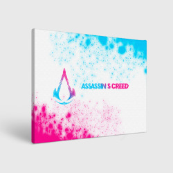 Холст прямоугольный Assassin's Creed neon gradient style по-горизонтали