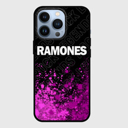 Чехол для iPhone 13 Pro Ramones rock legends посередине