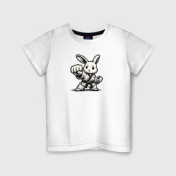 Детская футболка хлопок Заяц каратист