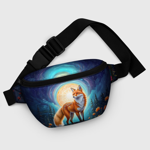 Поясная сумка 3D с принтом Мистическая лиса тотем лисы, фото #5