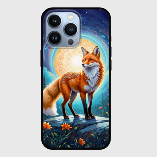 Чехол для iPhone 13 Pro с принтом Мистическая лиса тотем лисы, вид спереди #2