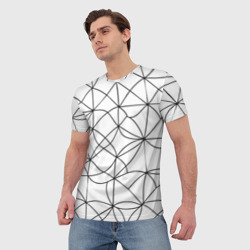 Мужская футболка 3D Геометрия монохром - фото 2