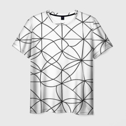 Мужская футболка 3D Геометрия монохром