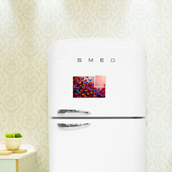 Магнитный плакат 3Х2 Разноцветные бабочки - розовые цветы - фото 2