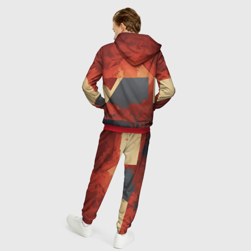 Мужской костюм с толстовкой 3D Воин в тяжелой силовой броне , цвет красный - фото 4