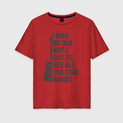 Женская футболка хлопок Oversize The cool bands