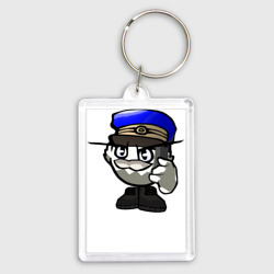 Брелок прямоугольный 35*50 Шеф полиции Chicken Gun