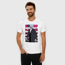 Мужская футболка хлопок Slim Skibidi - camera man  - фото 2