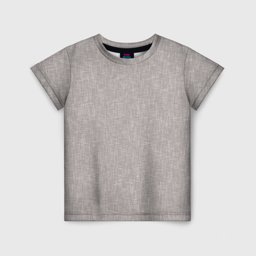 Детская футболка 3D с принтом Текстура серо-бежевый однотонный, вид спереди #2