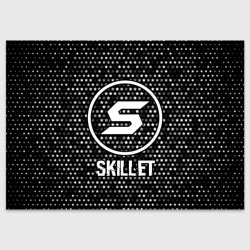 Поздравительная открытка Skillet glitch на темном фоне