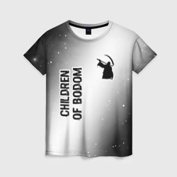Женская футболка 3D Children of Bodom glitch на светлом фоне вертикально