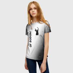 Женская футболка 3D Children of Bodom glitch на светлом фоне вертикально - фото 2