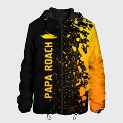 Мужская куртка 3D Papa Roach - gold gradient по-вертикали