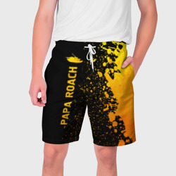 Papa Roach - gold gradient по-вертикали – Мужские шорты 3D с принтом купить