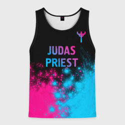 Мужская майка 3D Judas Priest - neon gradient посередине