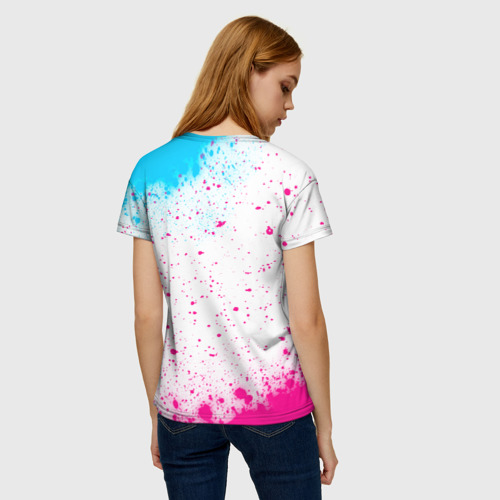 Женская футболка 3D Arctic Monkeys neon gradient style, цвет 3D печать - фото 4