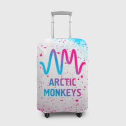 Чехол для чемодана 3D Arctic Monkeys neon gradient style