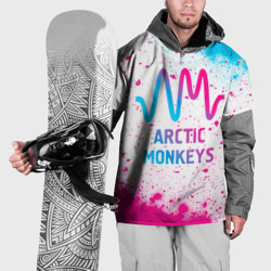 Накидка на куртку 3D Arctic Monkeys neon gradient style