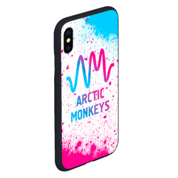 Чехол для iPhone XS Max матовый Arctic Monkeys neon gradient style - фото 2