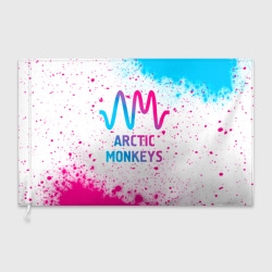 Флаг 3D Arctic Monkeys neon gradient style