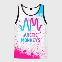 Мужская майка 3D Arctic Monkeys neon gradient style