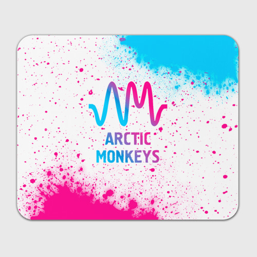 Прямоугольный коврик для мышки Arctic Monkeys neon gradient style